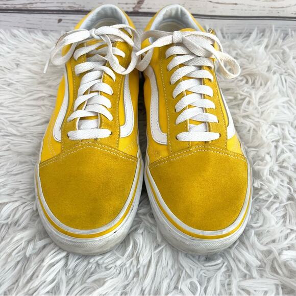 Vans Bright Yellow White Sneakers Unisex 8.5 Men - 10 Women - Picture 2 of 9
